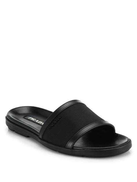 men prada slide sandals